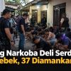 Sarang Narkoba Deli Serdang Digerebek, 37 Diamankan