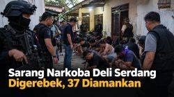 Sarang Narkoba Deli Serdang Digerebek, 37 Diamankan