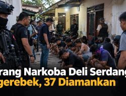 Sarang Narkoba Deli Serdang Digerebek, 37 Diamankan